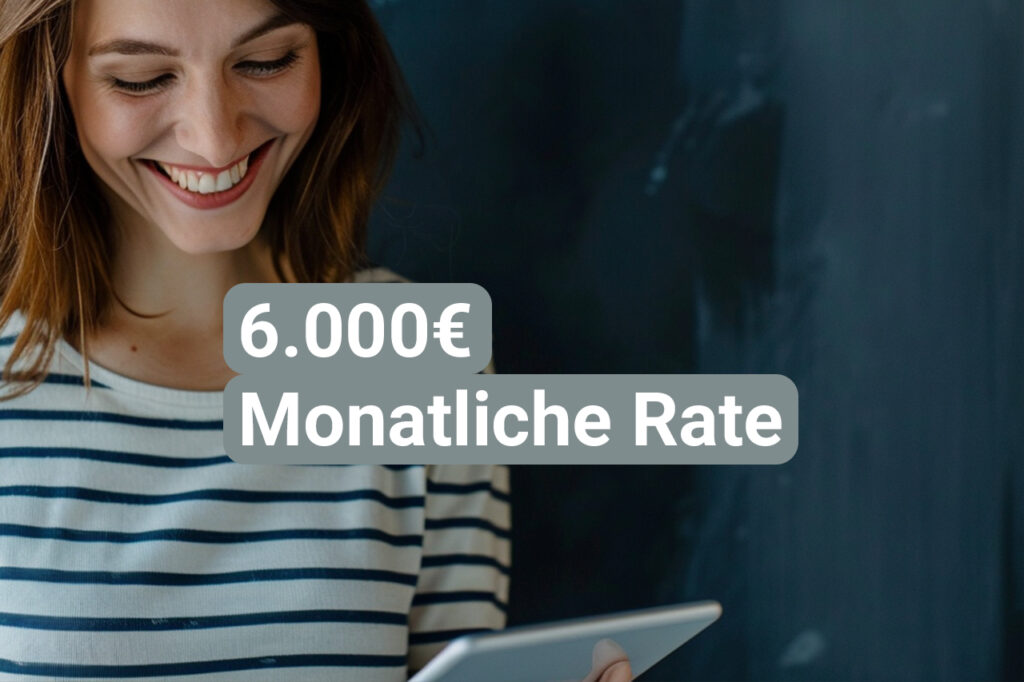 6.000 Euro Kredit - Monatliche Rate